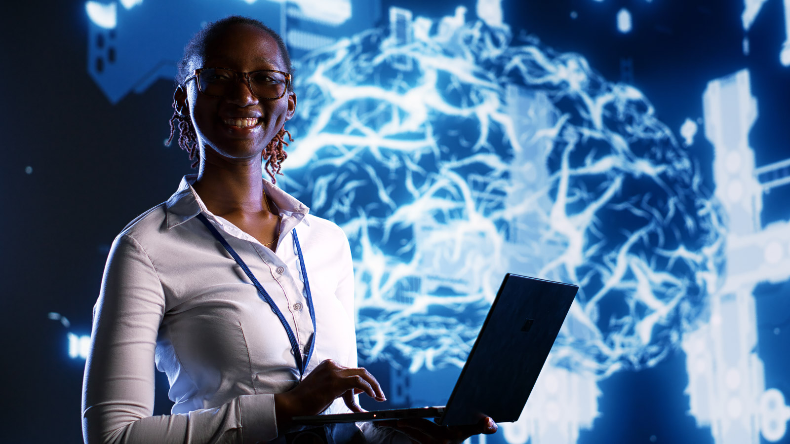 System administrator updating AI systems